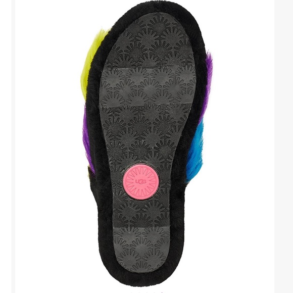 Ugg Fluff Yeah party spots multi colored Slippers. Sling back SZ. 7. NWT NIB - Picture 6 of 10